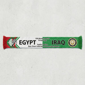 Global Soccer Event 2026 Egypt Vs Iraq Football Scarf Flag Graphics