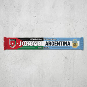 Global Soccer Event 2026 Jordan Vs Argentina Football Scarf Dallas Stadium Edition