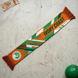 Ivory Coast Scarf Global Soccer Event 2026 Classic Orange White Fringes