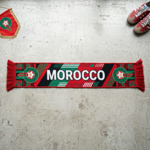 Morocco Scarf Global Soccer Event 2026 Featuring Bold Central Morocco Text