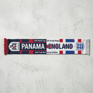 Global Soccer Event 2026 Panama Vs England Football Scarf Vibrant Graphic Print