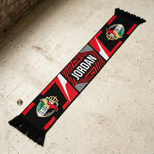 Jordan Scarf Global Soccer Event 2026 Featuring Central Text
