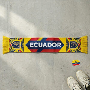 Global Soccer Event 2026 Ecuador Scarf Large Bold Print