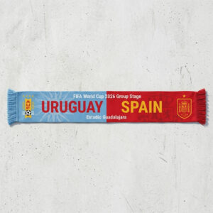 Global Soccer Event 2026 Uruguay Vs Spain Football Scarf National Colors