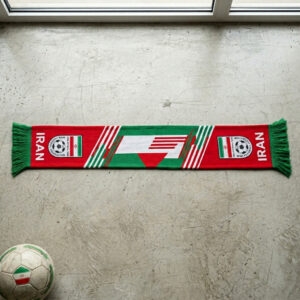 Global Soccer Event 2026 Iran Scarf Sharp Abstract Shapes