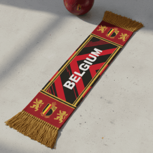 Global Soccer Event 2026 Belgium Scarf Fringed Tassel Ends