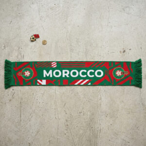 Morocco Scarf Global Soccer Event 2026 With Classic Fringed Tassels Accent