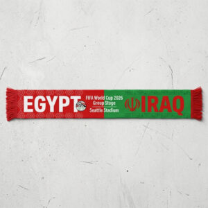 Global Soccer Event 2026 Egypt Vs Iraq Football Scarf Nation Shields