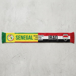 Global Soccer Event 2026 Senegal Vs Iraq Football Scarf Classic Style