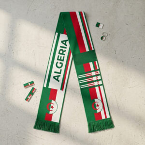 Global Soccer Event 2026 Algeria Scarf Unique Side Pattern