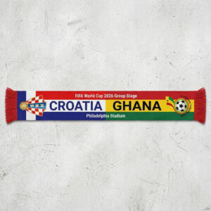 Global Soccer Event 2026 Croatia Vs Ghana Football Scarf Unique Graphic Mix