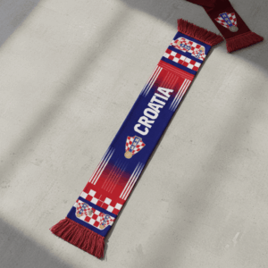 Global Soccer Event 2026 Croatia Scarf Fringed Tassel Ends