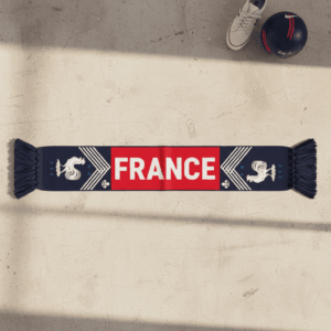 Global Soccer Event 2026 France Scarf Tricolor Chevron Knit