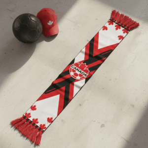 Global Soccer Event 2026 Canada Scarf Black Red Fusion