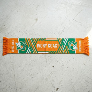 Ivory Coast Scarf Global Soccer Event 2026 Clean Design Symmetrical Crests