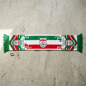 Global Soccer Event 2026 Iran Scarf Vibrant Color Block