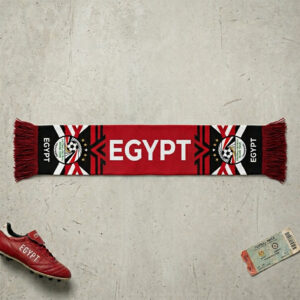 Global Soccer Event 2026 Egypt Scarf Red Black White