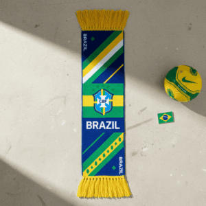 Global Soccer Event 2026 Brazil Scarf Center Text Focus