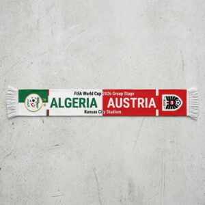 Global Soccer Event 2026 Algeria Vs Austria Football Scarf Classic Match Day