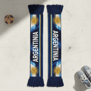 Global Soccer Event 2026 Argentina Scarf Majestic Fringed Ends