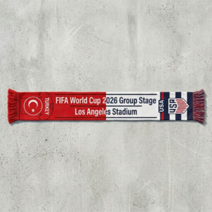 Global Soccer Event 2026 Turkey Vs USA Football Scarf Nation Shields