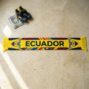 Global Soccer Event 2026 Ecuador Scarf Blue Red Sided Shields
