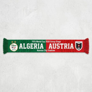 Global Soccer Event 2026 Algeria Vs Austria Football Scarf Kansas City Stadium Edition