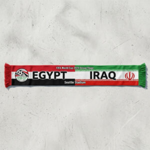 Global Soccer Event 2026 Egypt Vs Iraq Football Scarf Seattle Edition