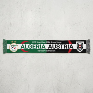 Global Soccer Event 2026 Algeria Vs Austria Football Scarf Team Crests