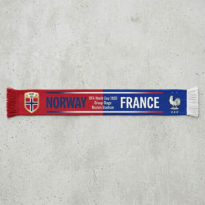 Global Soccer Event 2026 Norway Vs France Football Scarf Flag Graphics