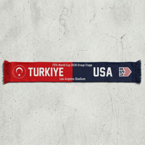 Global Soccer Event 2026 Turkey Vs USA Football Scarf Team Graphics