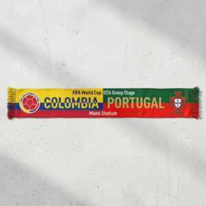 Global Soccer Event 2026 Colombia Vs Portugal Football Scarf Group Stage Souvenir