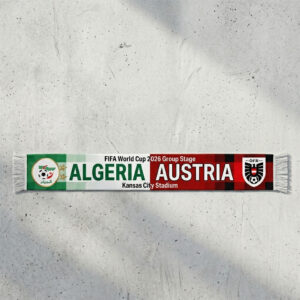 Global Soccer Event 2026 Algeria Vs Austria Football Scarf Vibrant National Colors