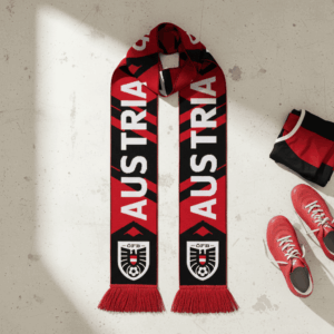 Global Soccer Event 2026 Austria Scarf Vertical Text Logo