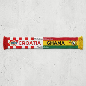Global Soccer Event 2026 Croatia Vs Ghana Football Scarf Philadelphia Stadium Edition