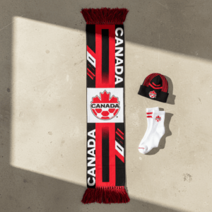 Global Soccer Event 2026 Canada Scarf Knitted Texture Detail