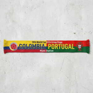 Global Soccer Event 2026 Colombia Vs Portugal Football Scarf Miami Stadium Edition
