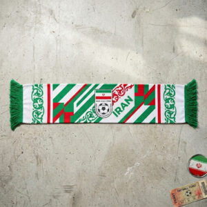 Global Soccer Event 2026 Iran Scarf Modern Graphic Art