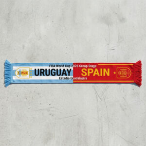Global Soccer Event 2026 Uruguay Vs Spain Football Scarf Bold Print