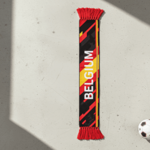 Global Soccer Event 2026 Belgium Scarf Symmetrical Geometric Knit