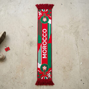 Morocco Scarf Global Soccer Event 2026 High Quality Knit Texture Support