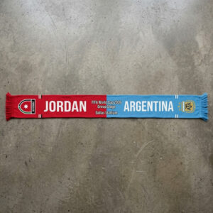 Global Soccer Event 2026 Jordan Vs Argentina Football Scarf Bold Typography Print