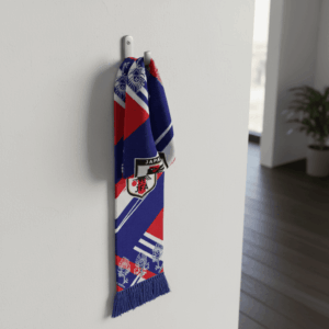 Japan Scarf Global Soccer Event 2026 Bold Stripe Hatch Pattern