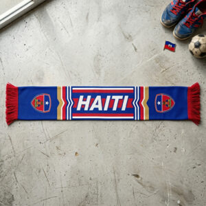 Global Soccer Event 2026 Haiti Scarf Symmetric Pattern Design
