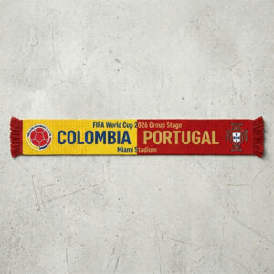 Global Soccer Event 2026 Colombia Vs Portugal Football Scarf Classic Match Day