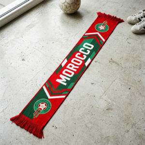 Morocco Scarf Global Soccer Event 2026 Clear Bold White Text Logo