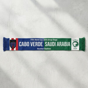 Global Soccer Event 2026 Cabo Verde Vs Saudi Arabia Football Scarf Matchup Souvenir