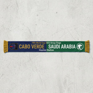 Global Soccer Event 2026 Cabo Verde Vs Saudi Arabia Football Scarf Nation Shields