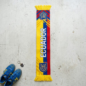 Global Soccer Event 2026 Ecuador Scarf Traditional Knitted Texture