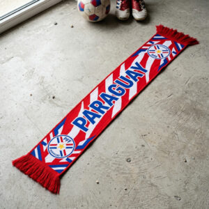 Paraguay Scarf Global Soccer Event 2026 Soft Knit Fabric Clear Graphics
